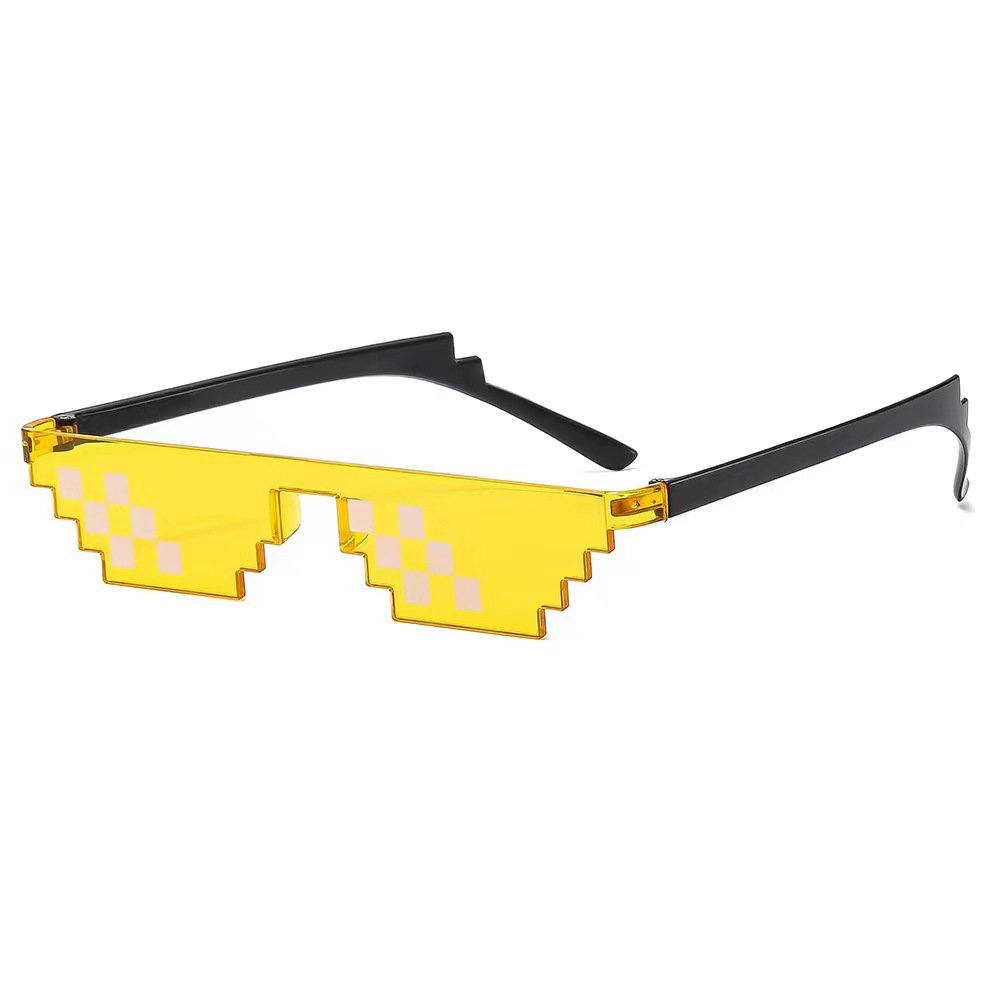 2025 New anime Small Mosaic Sunglasses Factory Direct Selling Square Sunglasses Funny Pixel Shuoku Glasses Wholesale