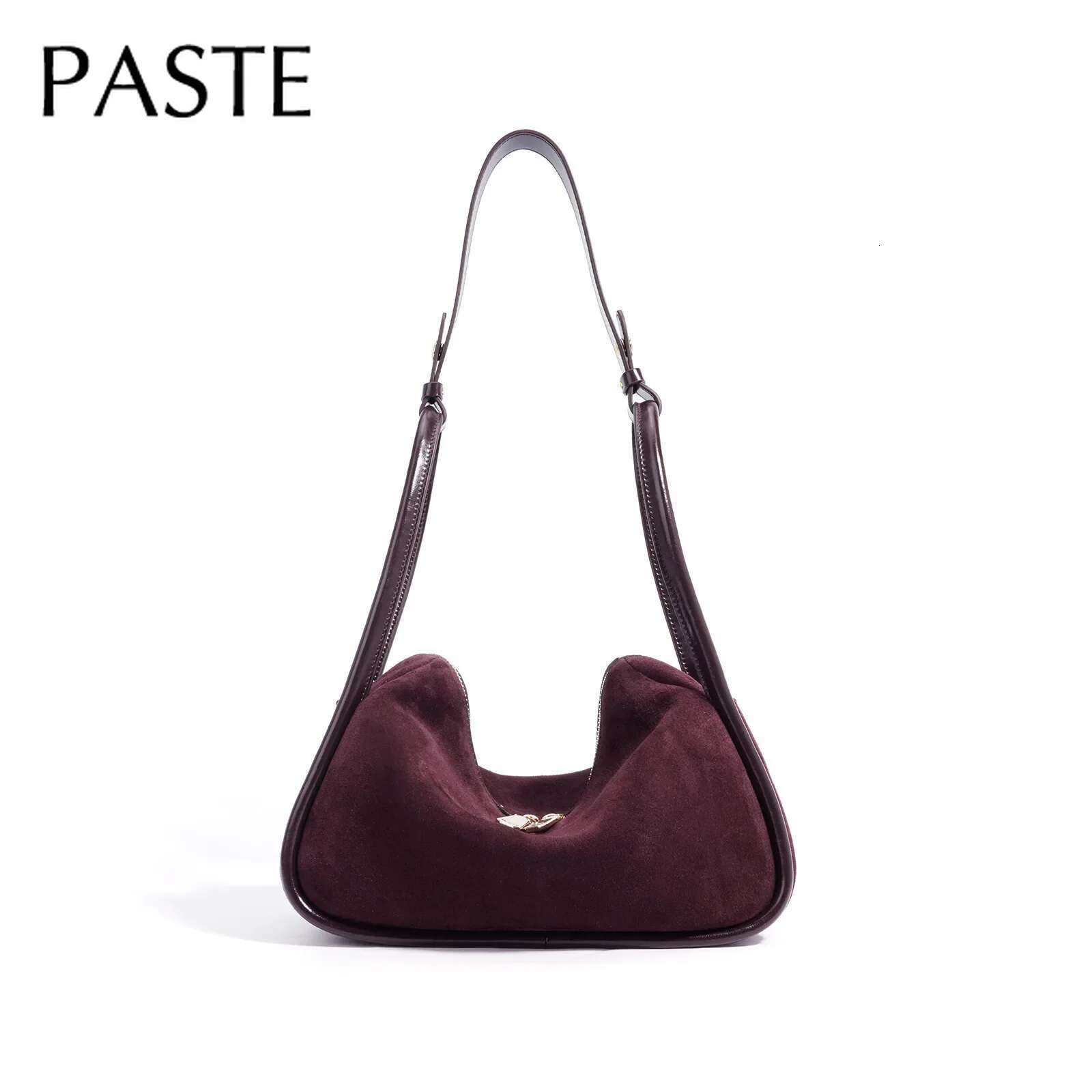 New Winter Exquisite Design Hanging Basket Hobo Tote Wine Red Matte Color Women Shoulder Bag Chic Daily-Use Cosmetics Handbag