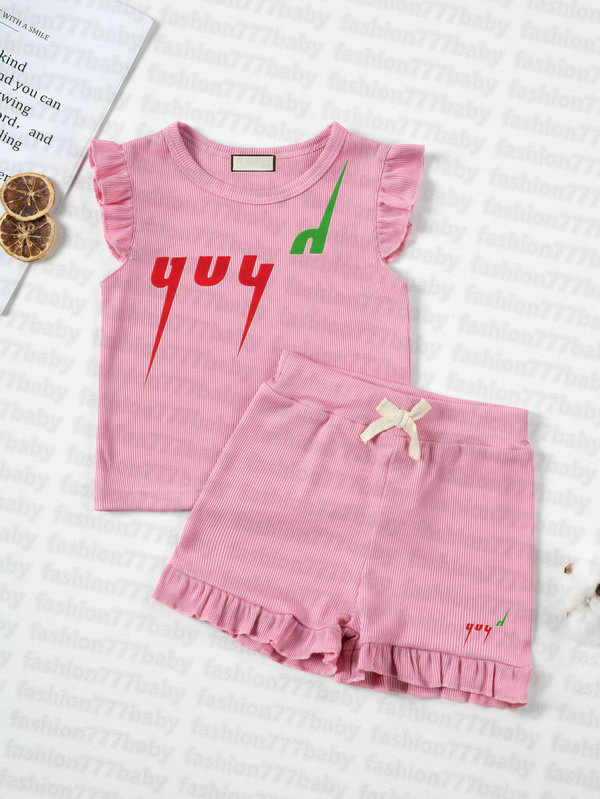 9 style Fashion Kids designer dacron T-Shirt Pants Children high quality Clothing baby Baby girl summer sleeveless shorts two-piece suitl children's Clothing Sets