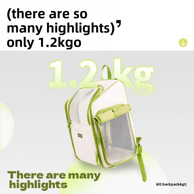 Portable and large-capacity lightweight cat bag, a double-shoulder backpack suitable for small dogs and cats