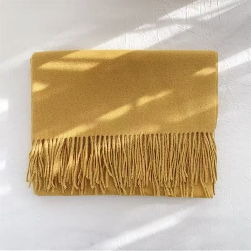 T163 cashmere solid color scarf female autumn and winter style net red all-match thick warm student cute shawl neck