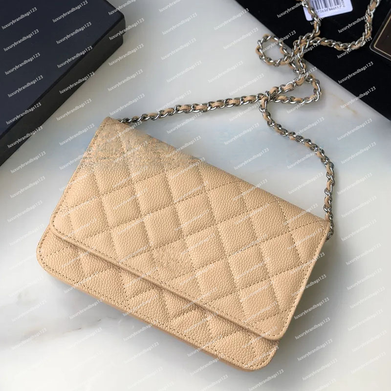 top quality designer shoulder bag chain strap handbag plaid purses double letter solid buckle sheepskin caviar pattern womens luxury evening bags totes a100