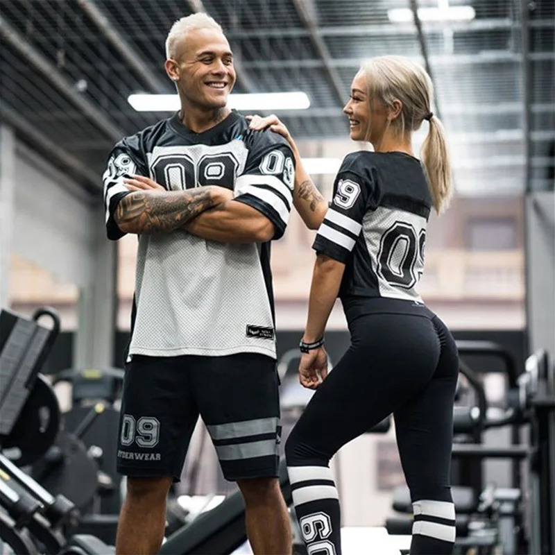 Mens Casual Printing Short Sleeve Quick Drying T-Shirt Bodybuilding Elasticity Clothes Fitness Gym T Shirt Size M-XXXL 250221