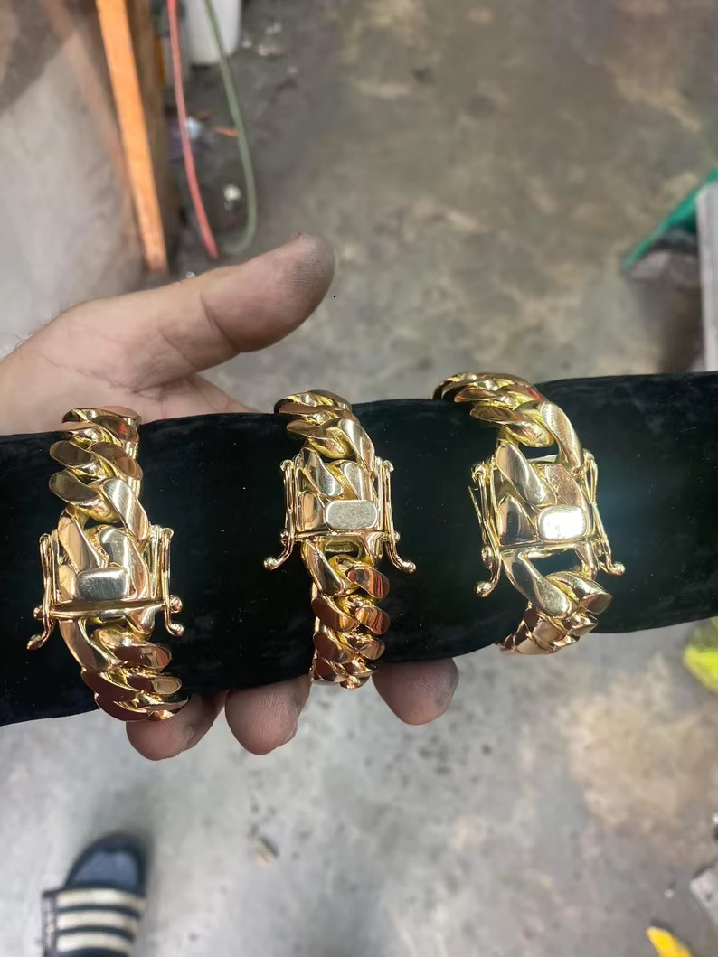 Plating Cuban k Chain Gold Plated Jewelry for Men's Fashion 50 Dia Tennis Necklace