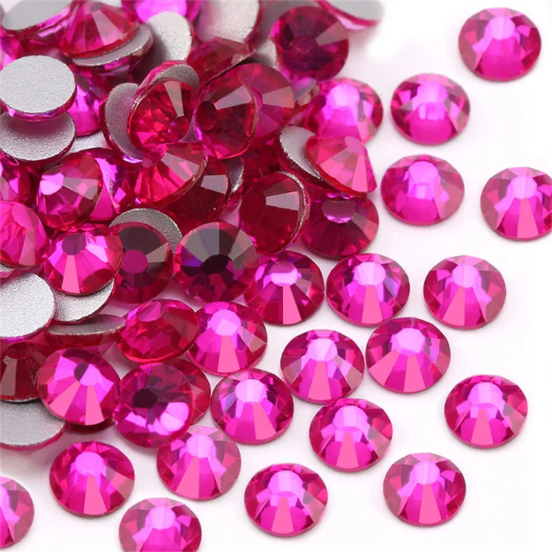 red ss3-ss30 Glitter Crystal Non fix Rhinestones Nails Crystals Diy Nail Accessories Nail Charms Nail Ar 250214