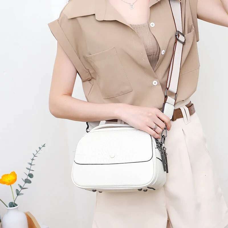 Female Cow Genuine Leather Crossbody Handbag Casual Women Bag Cowhide Fashion Vintage Shoulder Designer Bags For Ladies