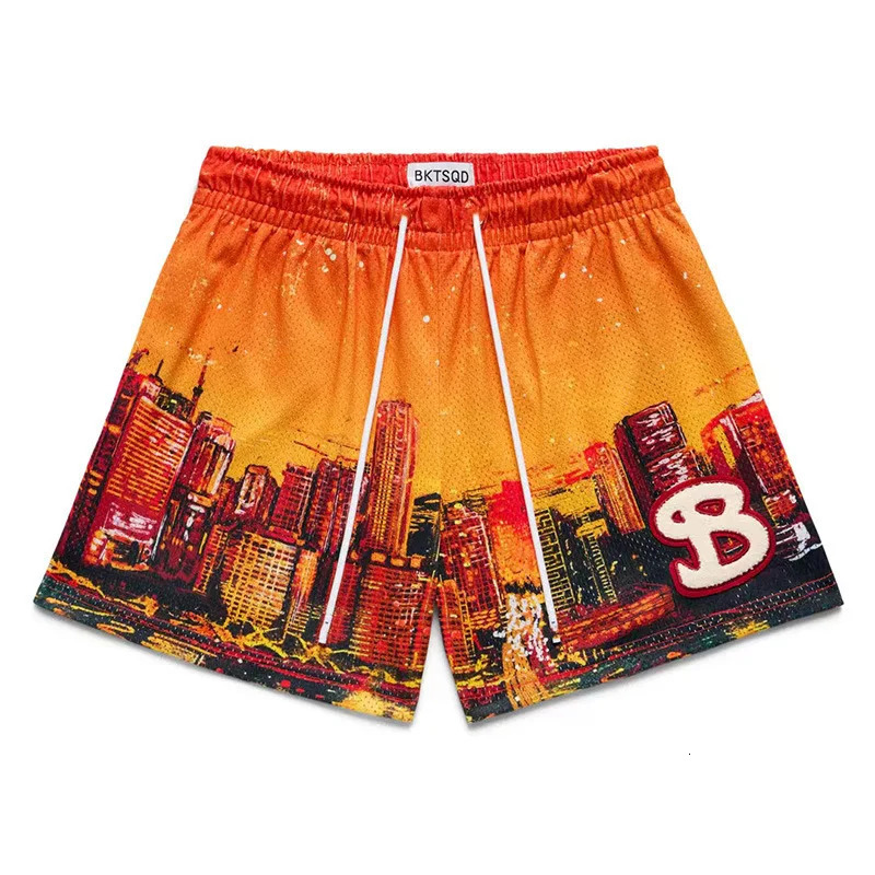 2025 BUCKETSQUAD Summer Mesh Basketball Shorts Mens Quick Drying Sports Casual Trendy Running 250222