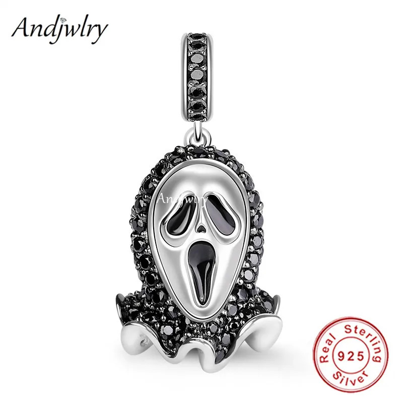 Skull Series Fit Bracelet Charms Silver 925 Original Skull Ghost Witch Bogy Pendant Dangle Charm Bead Jewelry Berloque 250214