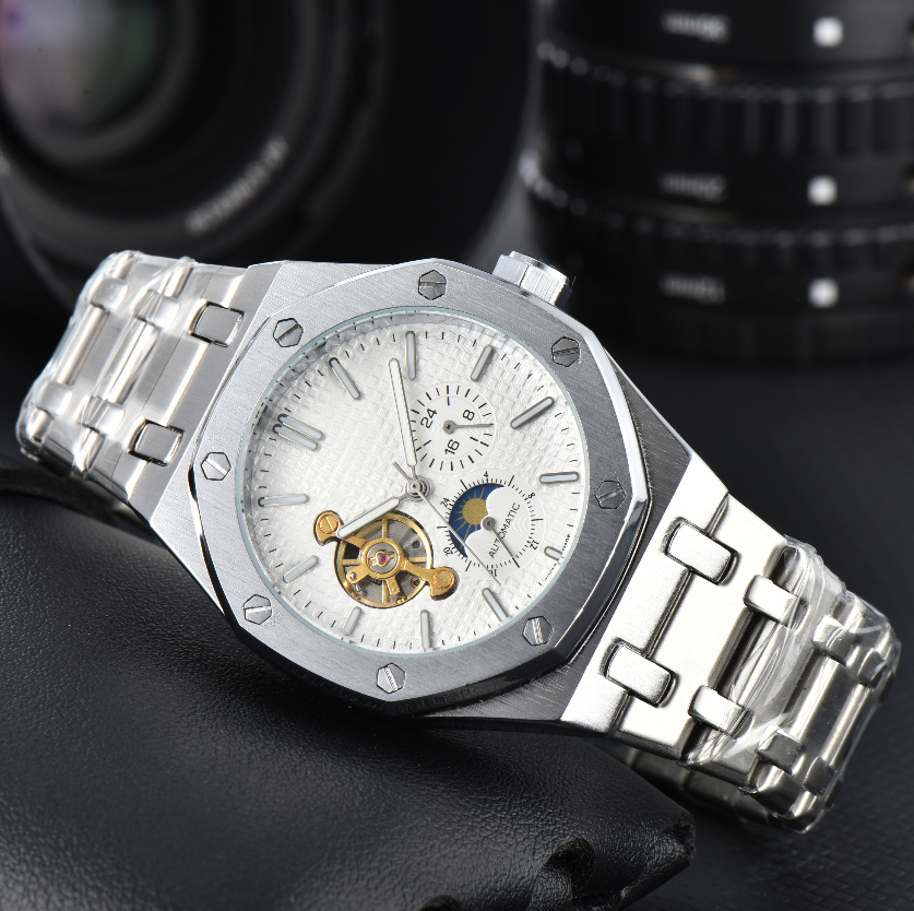 New luxury men's APly wristwatch with automatic movement timing watch stainless steel watch Classic designer high-quality wristwatch Tourbillon Lumi re #258