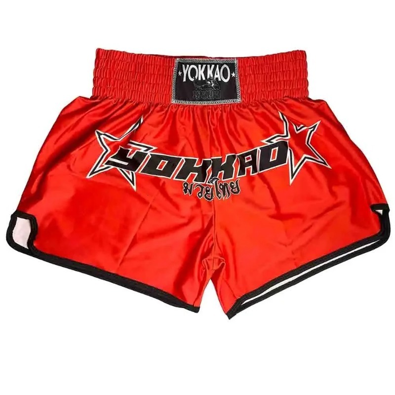 MMA Fight Shorts High Elastic Thai Boxing Trunks Sanda Pants Combat Training Pants Sports High Waist Shorts