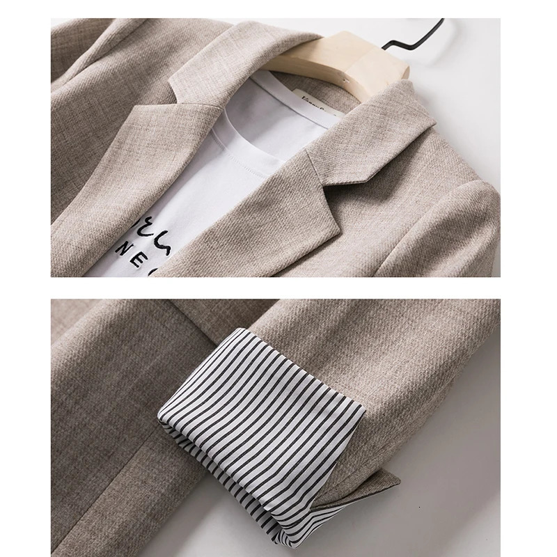 Fashion Business Solid Blazer Womens Work Office Long Sleeve Spring Casual Coat Jacket Korean 250213