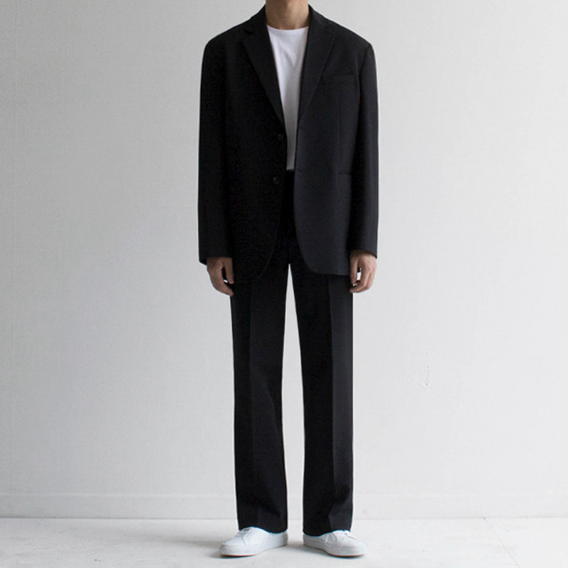 B223Stylish Male Blazer Casually Chic Korean-Inspired Suit Jacket with British Tailoring