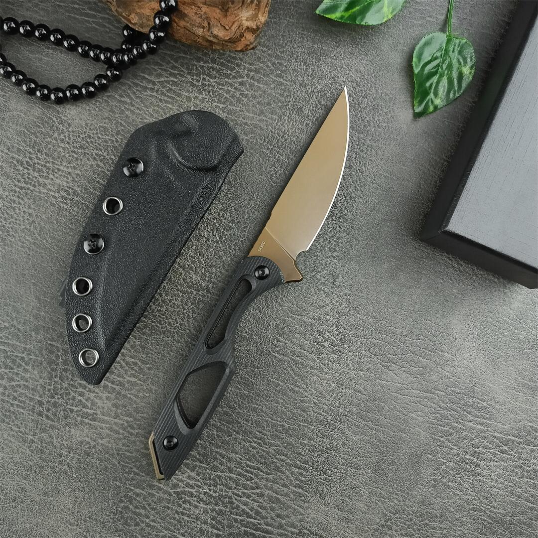 Toor Knives Willow Fixed Blade Knife 3.58 Cpm-154 Drop Point Blade, Black G10 Handles