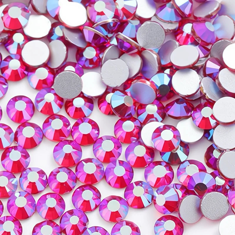 red ss3-ss30 Glitter Crystal Non fix Rhinestones Nails Crystals Diy Nail Accessories Nail Charms Nail Ar 250214