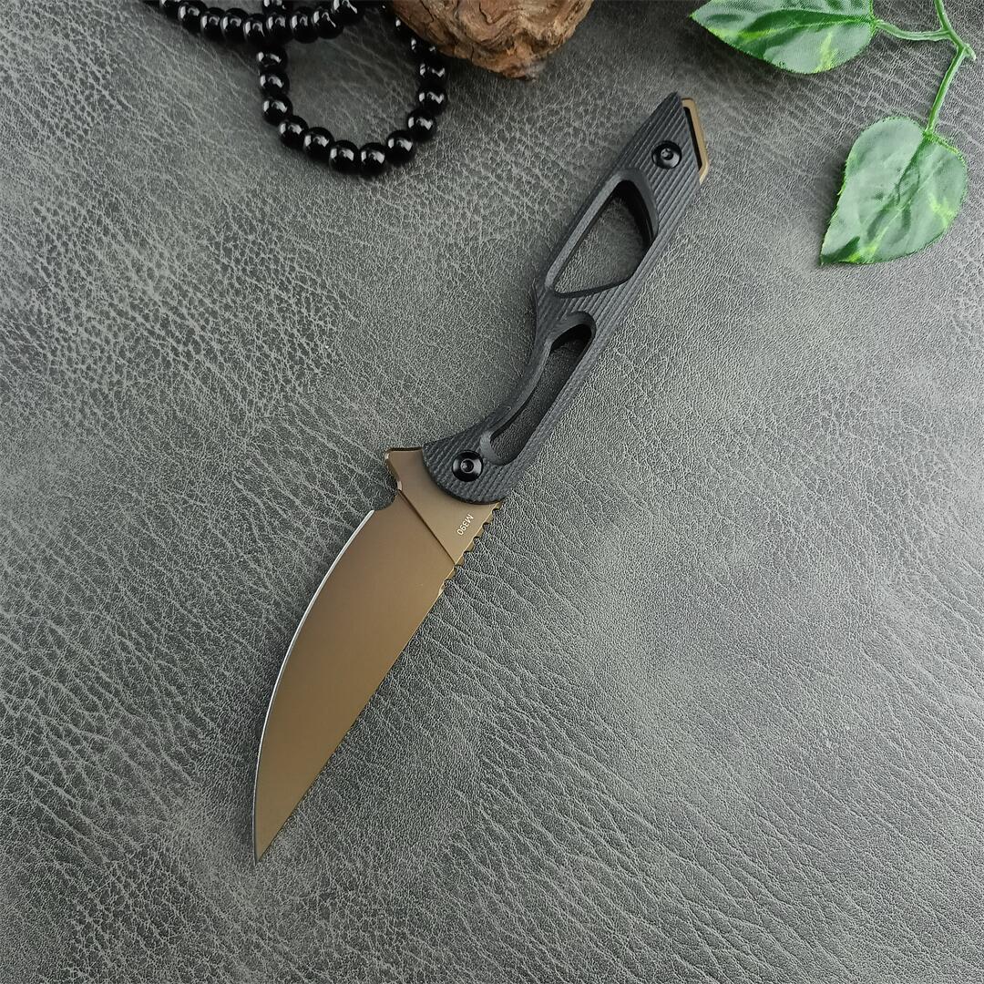 Toor Knives Willow Fixed Blade Knife 3.58 Cpm-154 Drop Point Blade, Black G10 Handles