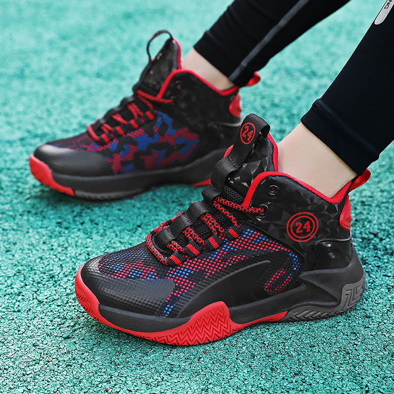 Hot Sale Kids Basketball Shoes Boys Sneakers Non-slip Child Trainers Basketball Shoes Outdoor Children Sport Shoes Sizes US13C-US7Y 000595
