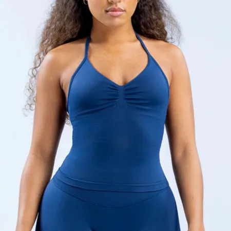 Impact Longline Larger Strappy Top Sports Yoga Vest Women Fitness Tank Gym Beautiful Open Back Bra Running Workout Halter 250221