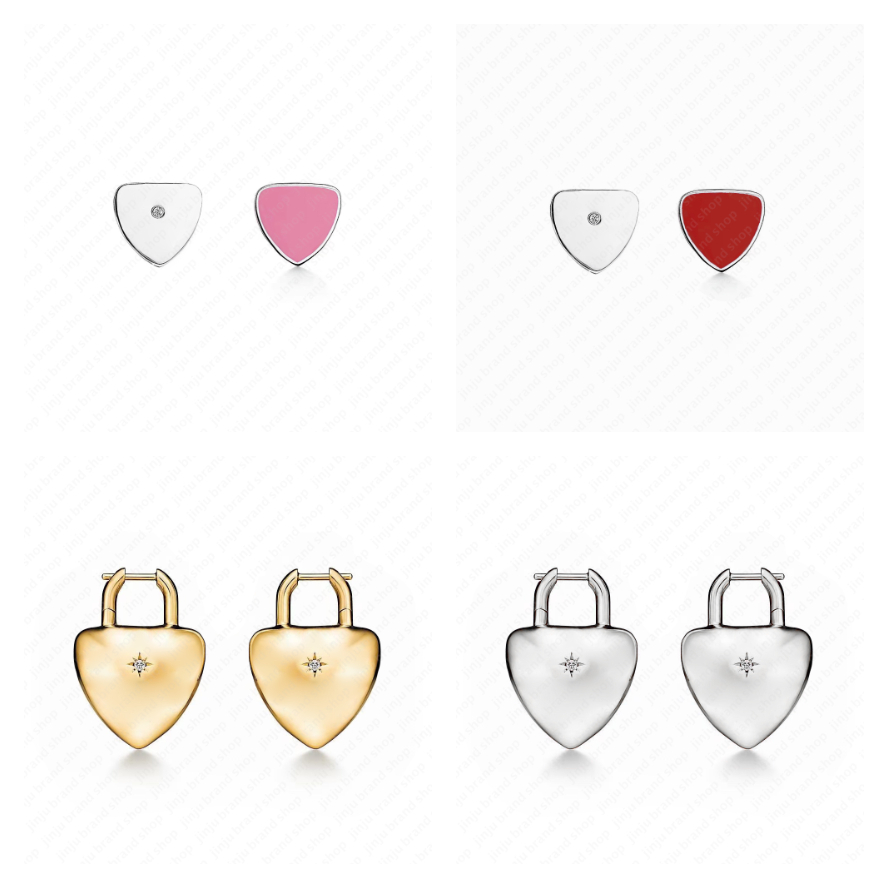 luxury designer jewelry stud earrings 925 sterling silver jewelry designer earing Cartoon Stainless Steel heart earring designer huggie earring gifts for friends