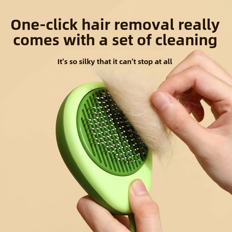 Cat Hair Brush,Cat Brush for Shedding,Soft Silicone Self Cleaning Brush for Short and Long Haired Cats for Grooming and Shedding