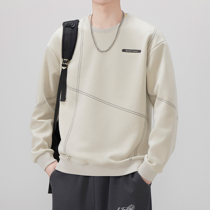 FD03161 Heavy cotton spring and summer men's round neck sweatshirt student trendy simple