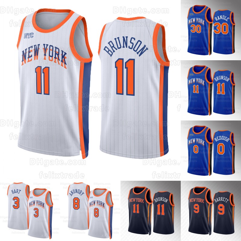 Jalen Brunson NY Knicksjersey 2024-25 City Edition Basketball jerseys Ryan Arcidiacono RJ Barrett Evan Fournier Quentin Grimes Julius Randle Cam Reddish