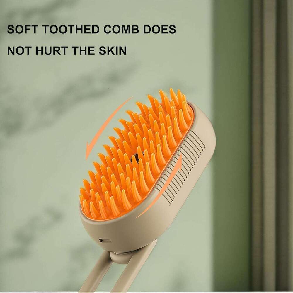 Combs Dog DHpet Brushes 3-in-1 Pet Steam Groomer Comb for Cats Dogs Light Coffee - Colored Steam - Powered Cat Steam Brush for Effective Pet Hair Mana