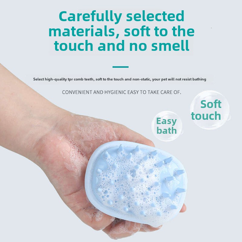 Comfortable Cat & Dog Grooming Brush with Soothing Soft Bristles for Easy Detangling