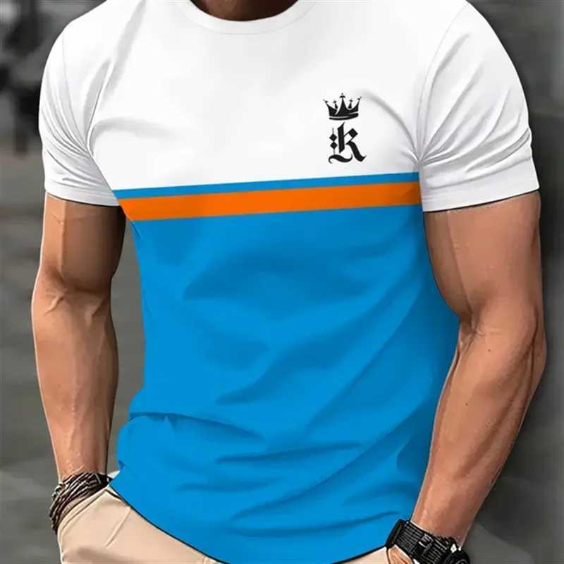 New Fashion Mens T-shirt Casual Tops Summer O-neck Slim Vintage Short Sleeved Tees Male Trend Streetwear Daily Mens Clothing W250224