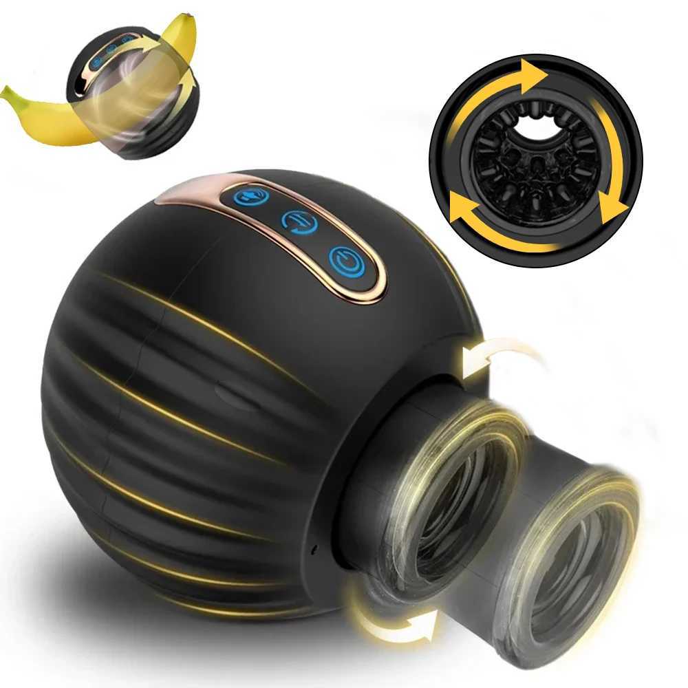 Soft pumpkin automatic rotating remote control easy to clean male masturbation equipment mens airplane cupW250224