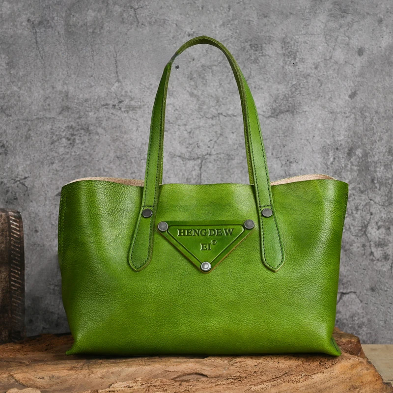 New Genuine Leather Women's Handbag Vintage Cowhide Large Capacity Crossbody Trave Bag Female Solid Shoulder Tote Bags designer handbags