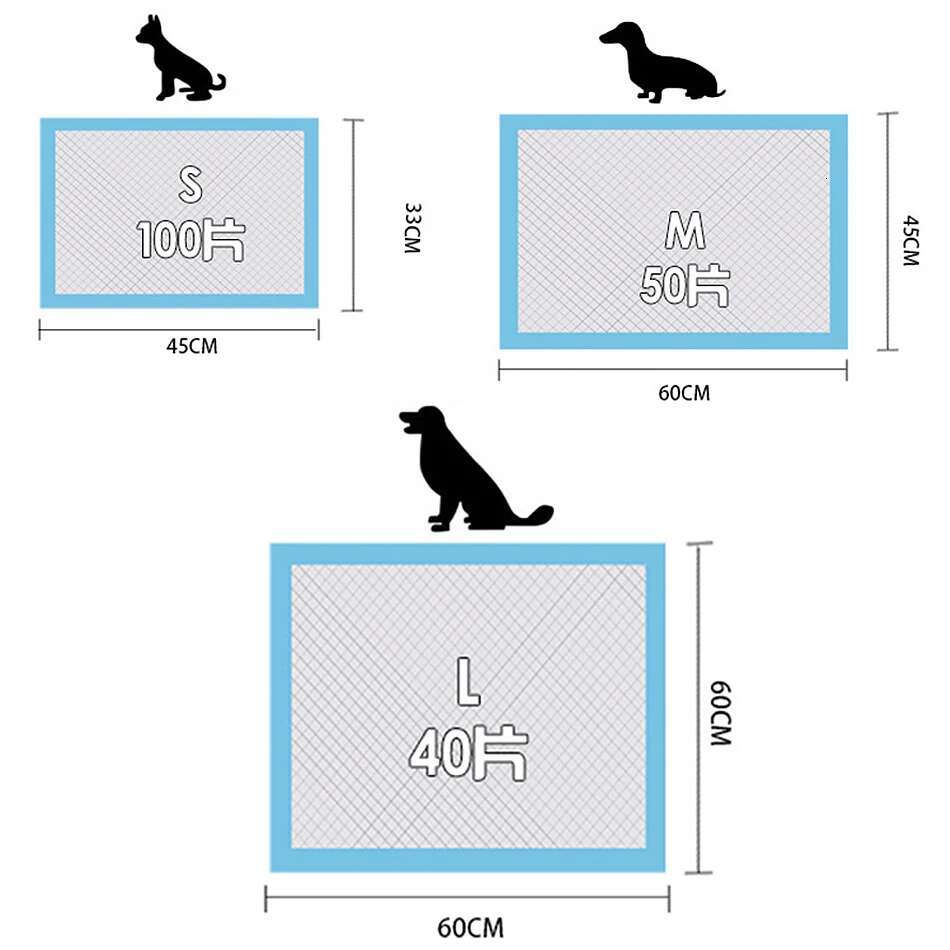 Super Absorbent Diaper Training Pee Disposable Puppy Potty Pads Soakers For Cats Dog Diapers Cage Mat Pet Supplies