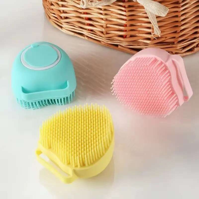 Bathroom Puppy Big Dog Cat Bath Massage Gloves Brush Soft Safety Silicone Pet Accessories for Dogs Cats Tools