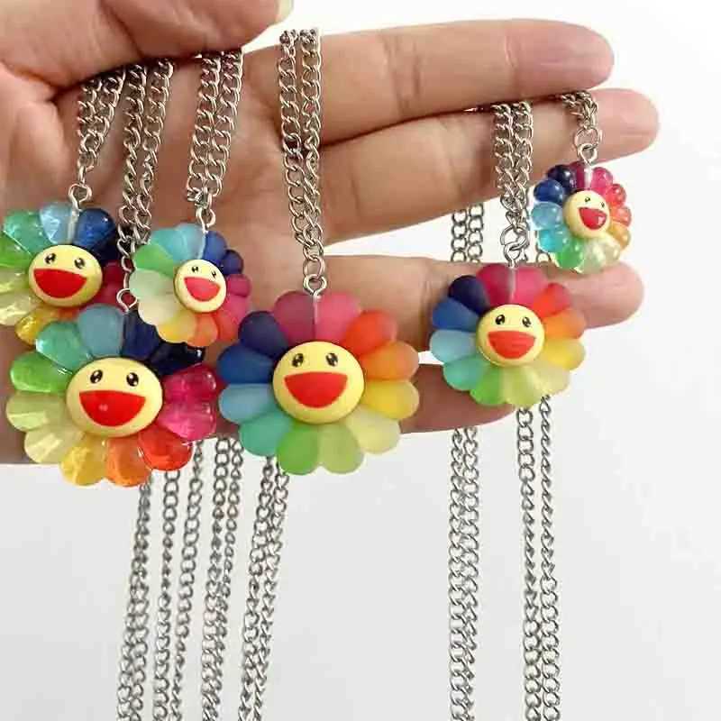 50cm full-size cute Suower resin pendant chain necklace for gifts X250224