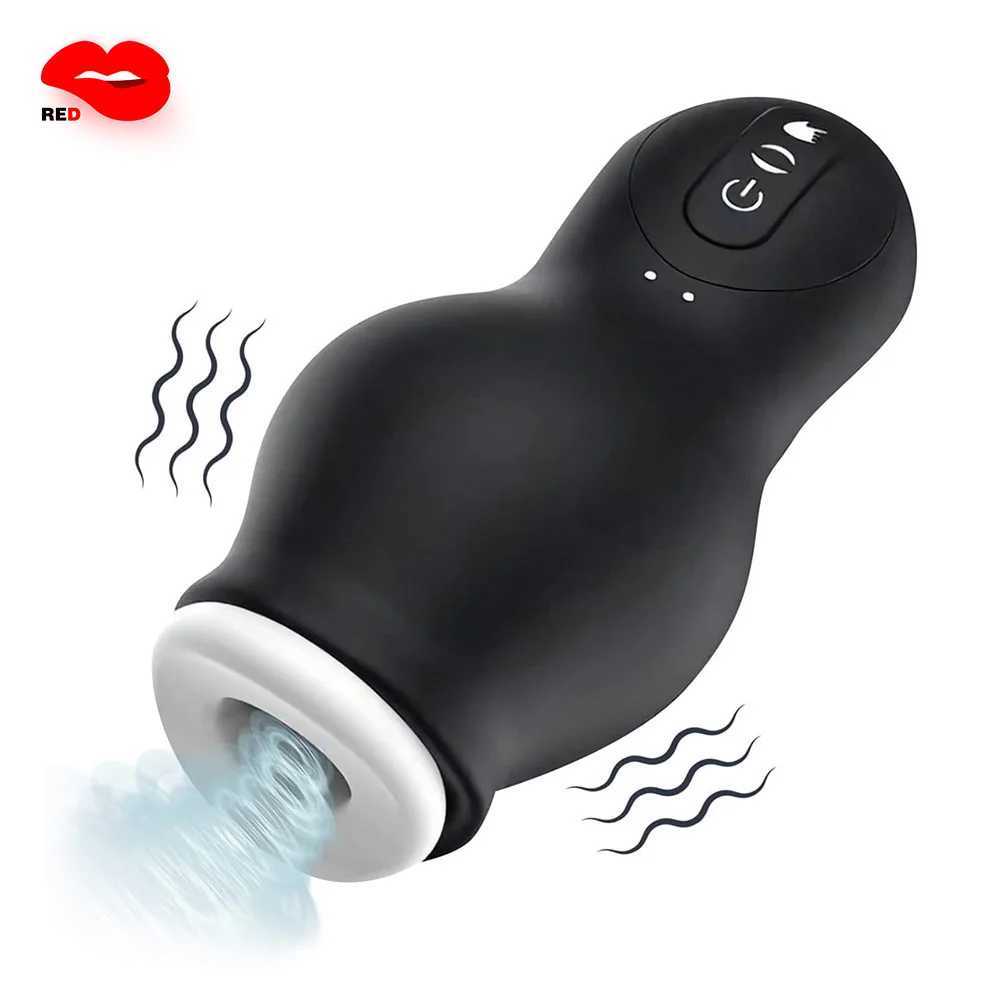 Automatic Male Masturbator Vagina Pussy Sucking Vibration Massager Real Penis Blowjob Masturbation Cup Adult Sex Toys For Men18W250224