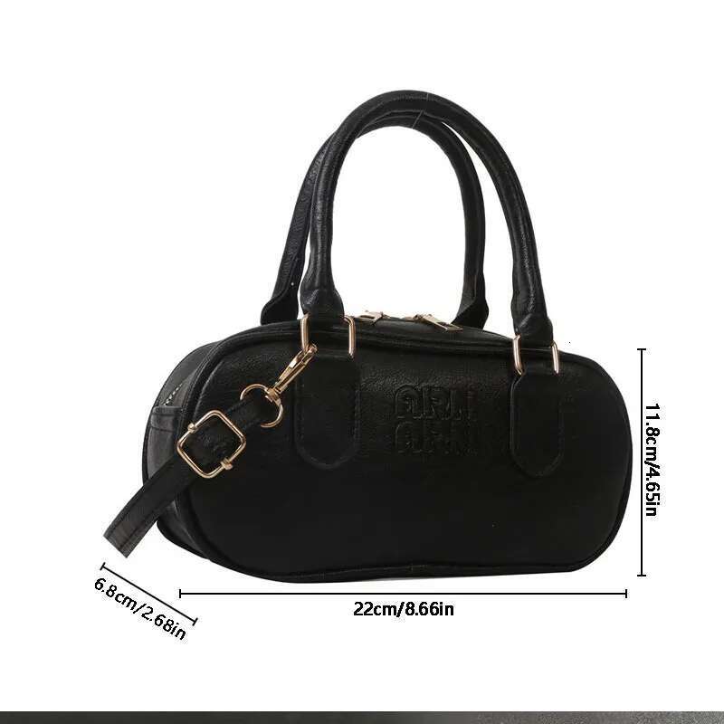 New leisure Handbag Retro Fashion Leather Casual Commuter Pure High Color Designer trend Trendy Shoulder Bag