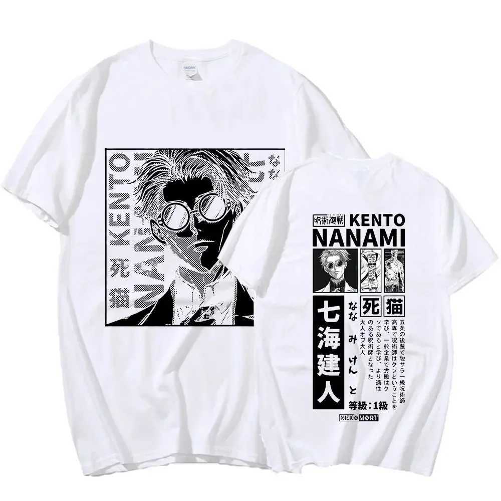 Anime Jujutsu Kaisen Nanami Kento Print T Shirt Men Women Casual Loose Tshirts Harajuku Unisex Prevalent Fashion T-shirt W250224
