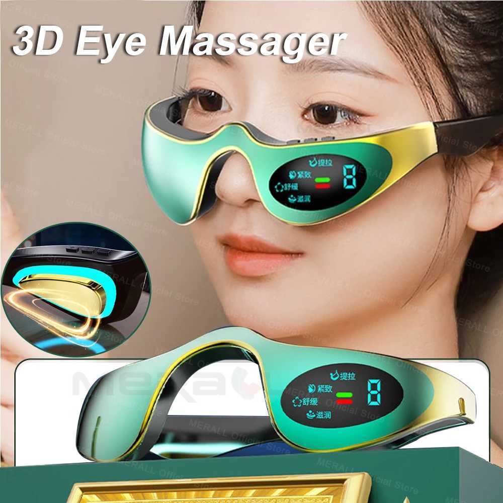 3D Eye Massager Micro Flow Pulse Relaxation Fatigue Relief Light Dark Circulation Smooth Eye Fine Line Beauty Skin Eye CareXJ250224