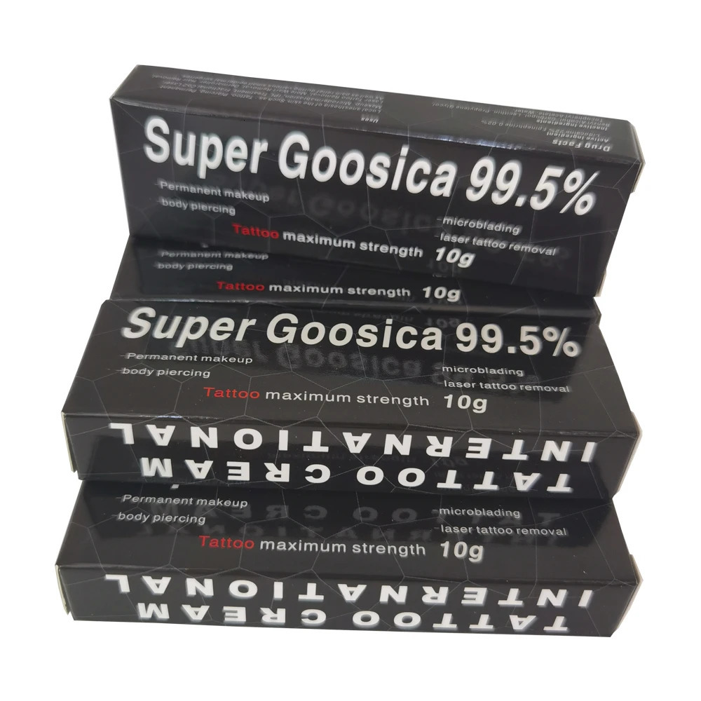 99.5% Super Gooscia Tattoo Cream Before Permanent Makeup Microblading Piercing Eyebrow Lips Body Beauty 10g Tattoo accessories 250220