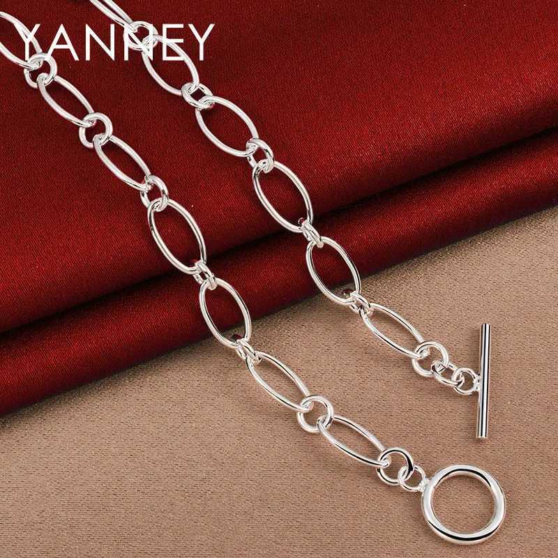 925 Sterling Silver 18 Inches Chain Necklace For Wen Men Hip Hop Punk Jewelry Accessories Gifts X250224