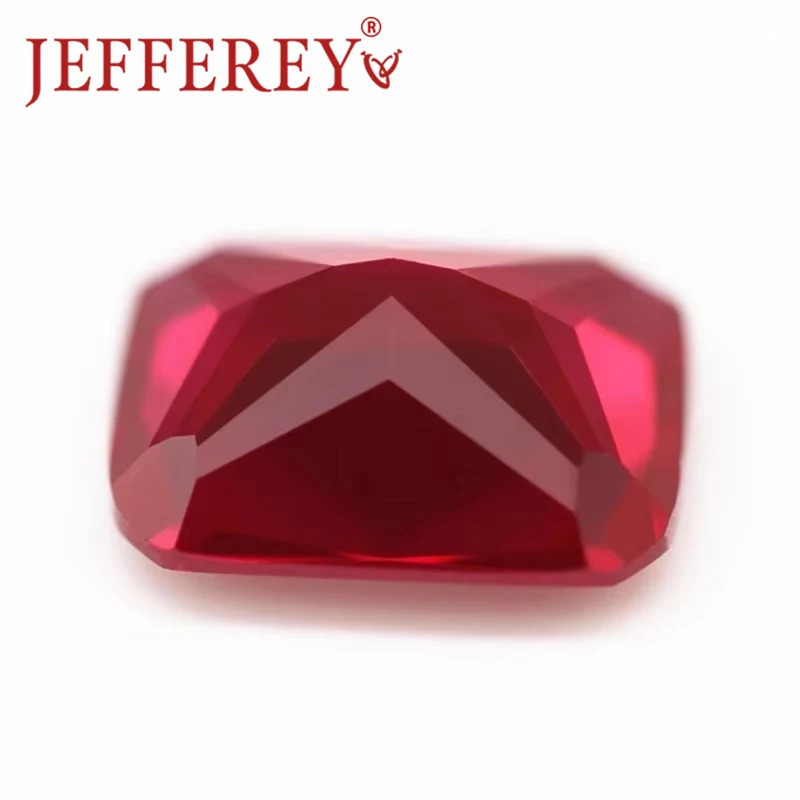8A Natural Ruby Faceted Octagon Princess Cut Lab Grown Gems 4X6mm-13x18mm Red Loose Stone Gemstone for Jewelry Making 250222