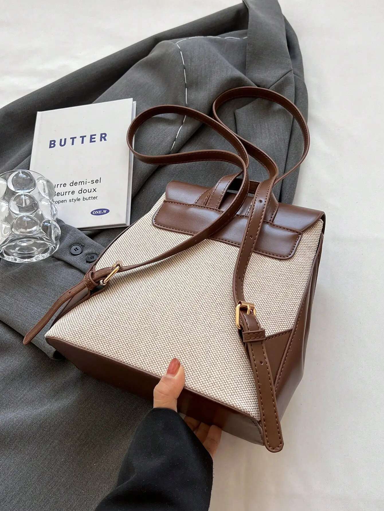 2025 New Fashion Color blocked Designer Women's Backpack Suitable for Daily Use, Ideal Choice for Girls, Trendy Shoulder Bag5