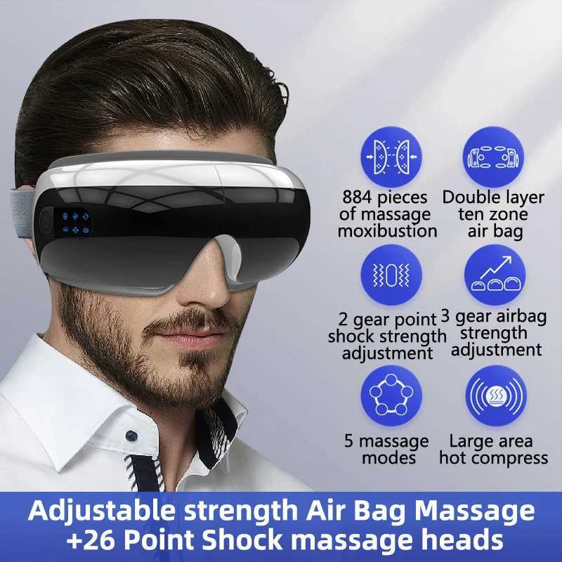 New Electric Eye Massager Vibration Hot Compress Air Bag Relief Fatigue Removal Dark Circle Sleep Eye Care Massage InstrumentXJ250224