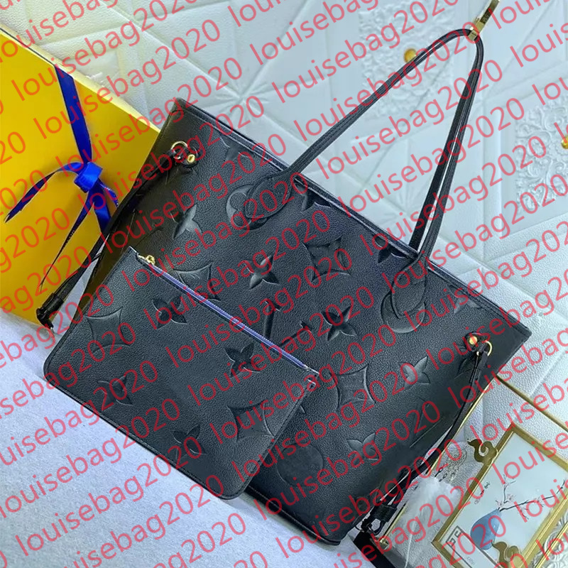 2025 designer bag 2pcs Set Naverfull Enbossed Flower Women Cross body Handbag Shoulder Bags Fashion Composite Lady Clutch Tote Bag Female backpack Purse Wallet