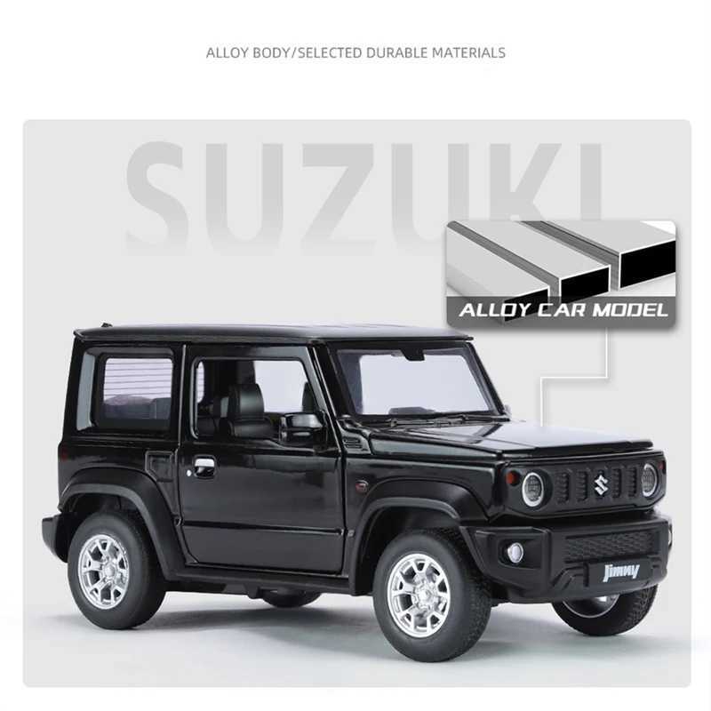 1 24 SUZUKI Jimny SUV Alloy Diecasts Metal Off-Road Vehicles Car Model Silation Sound Light Collection Kids Toy Gift Free shipping