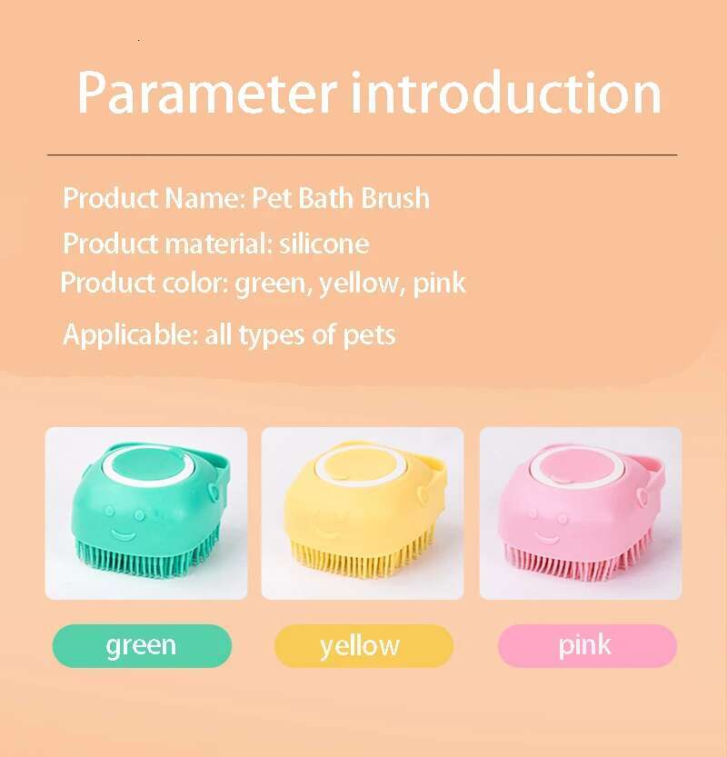 Bathroom Puppy Big Dog Cat Bath Massage Gloves Brush Soft Safety Silicone Pet Accessories for Dogs Cats Tools
