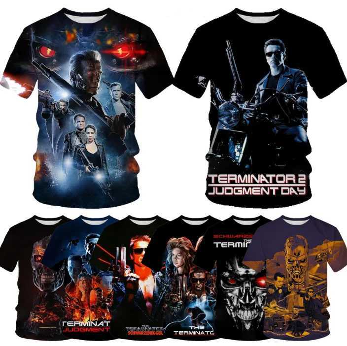 New Classic Movie Terminator T-Shirts 3D Print Men Women Fashion Short Sleeve T Shirt Oversized Streetwear Kids Tee Top Clothing W250224