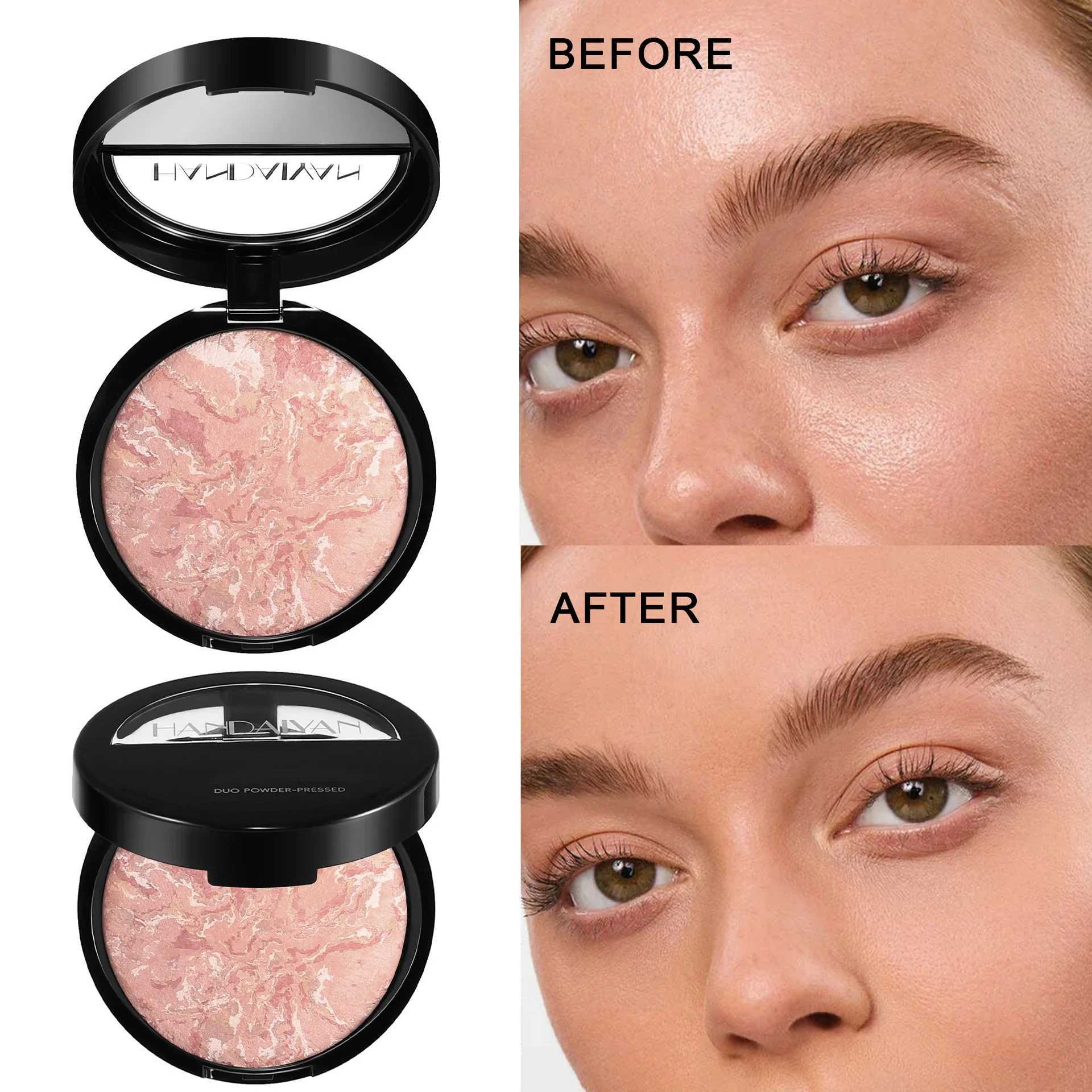 Marble Baking Makeup Set Powder Facial Pressing Powder Professional Oil Control Natural Base Full Coverage Long lasting MakeupXJ250224