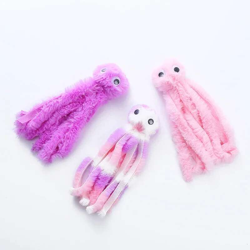 Cute Plush Toy Bite Resistant Teeth Interactive Play Pet Supplies Cat Dog Toys Octopus