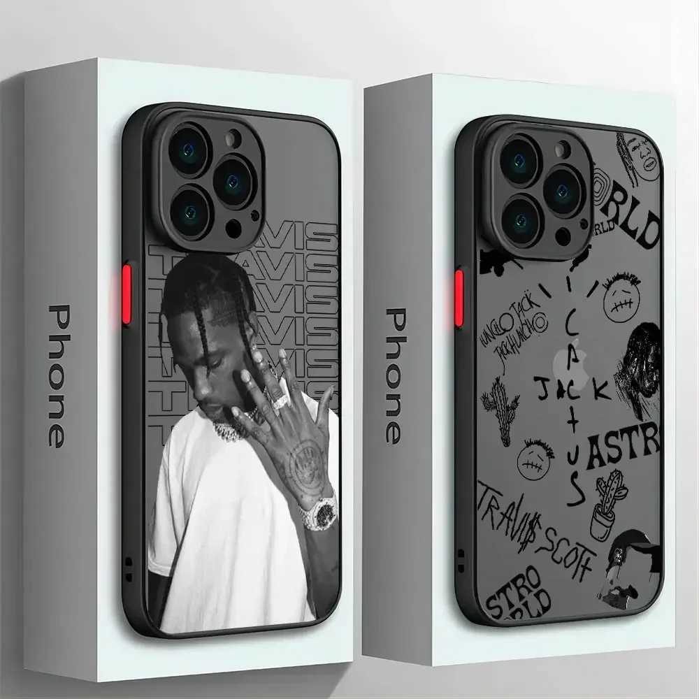 Luxury Travis Scott Cactus Jack Phone Case For iPhone 16 15 14 13 12 11 Mini Pro Max X XR XSMax 7 8 Plus Matte Transparent Cover X250224