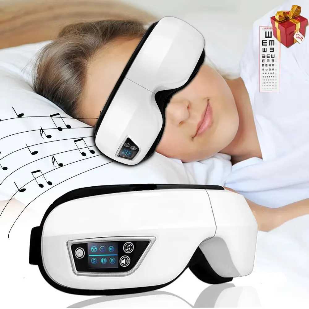 Eye Massager 6D Intelligent Airbag Vibration Eye Care Instrument Hot Compression Bluetooth Eye Massage Glasses Fatigue Pouch WrinkleXJ250224